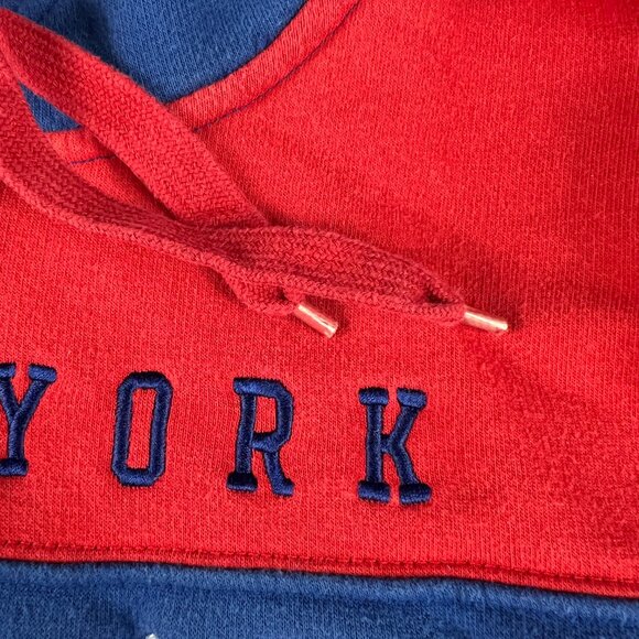 NFL New York Giants Football Sweatshirt Adult Large Blue Faded Full Zip Hoodie - Picture 7 of 15